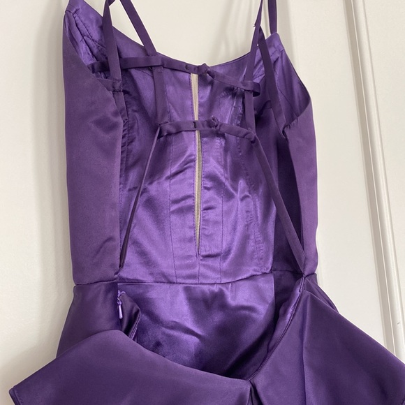 Splash purple short formal dress - Picture 4 of 5